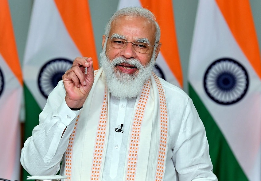 Prime Minister, Narendra Modi addressing at the inauguration of the Patrika Gate in Jaipur