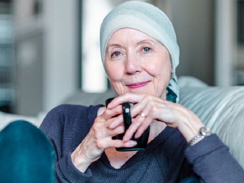 Portrait of a confident woman with cancer