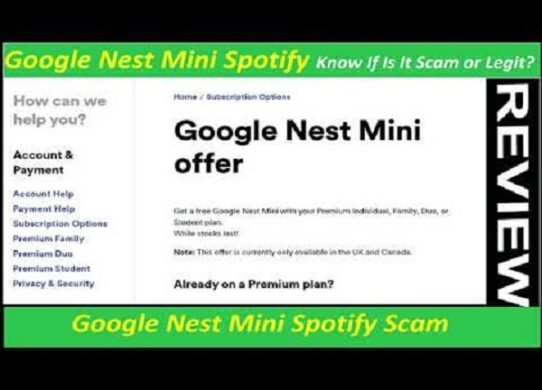spotify google home mini scam