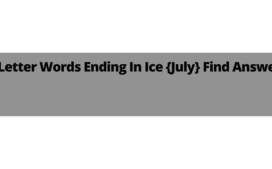 5 Letter Words Ending In Ice